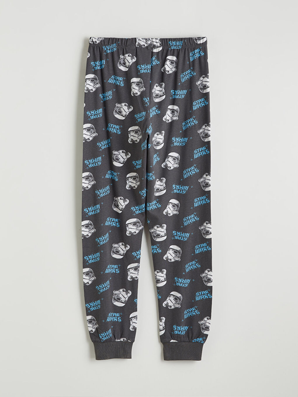 Gri Bisiklet Yaka Star Wars Baskılı Erkek Çocuk Pijama Takımı-4