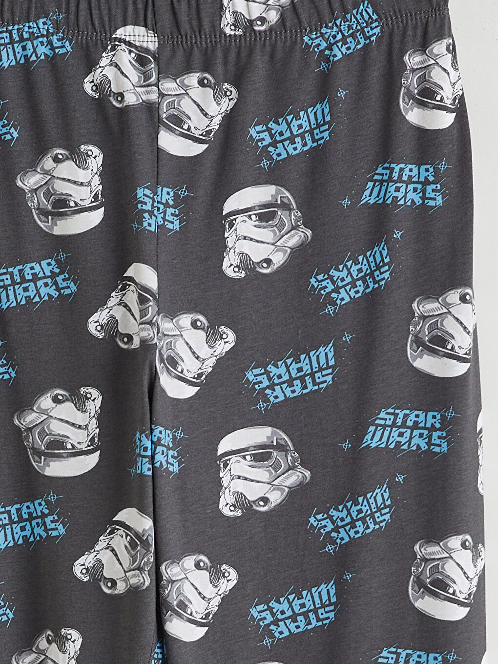 Gri Bisiklet Yaka Star Wars Baskılı Erkek Çocuk Pijama Takımı-6
