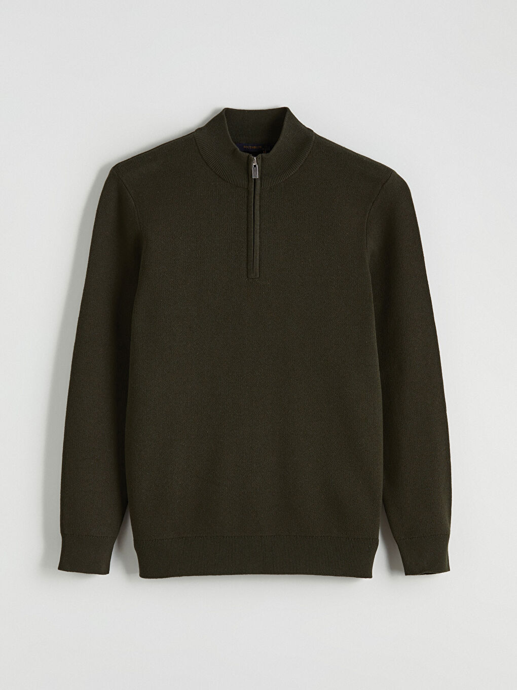 Funnel Neck Men's Knitwear Sweater-5