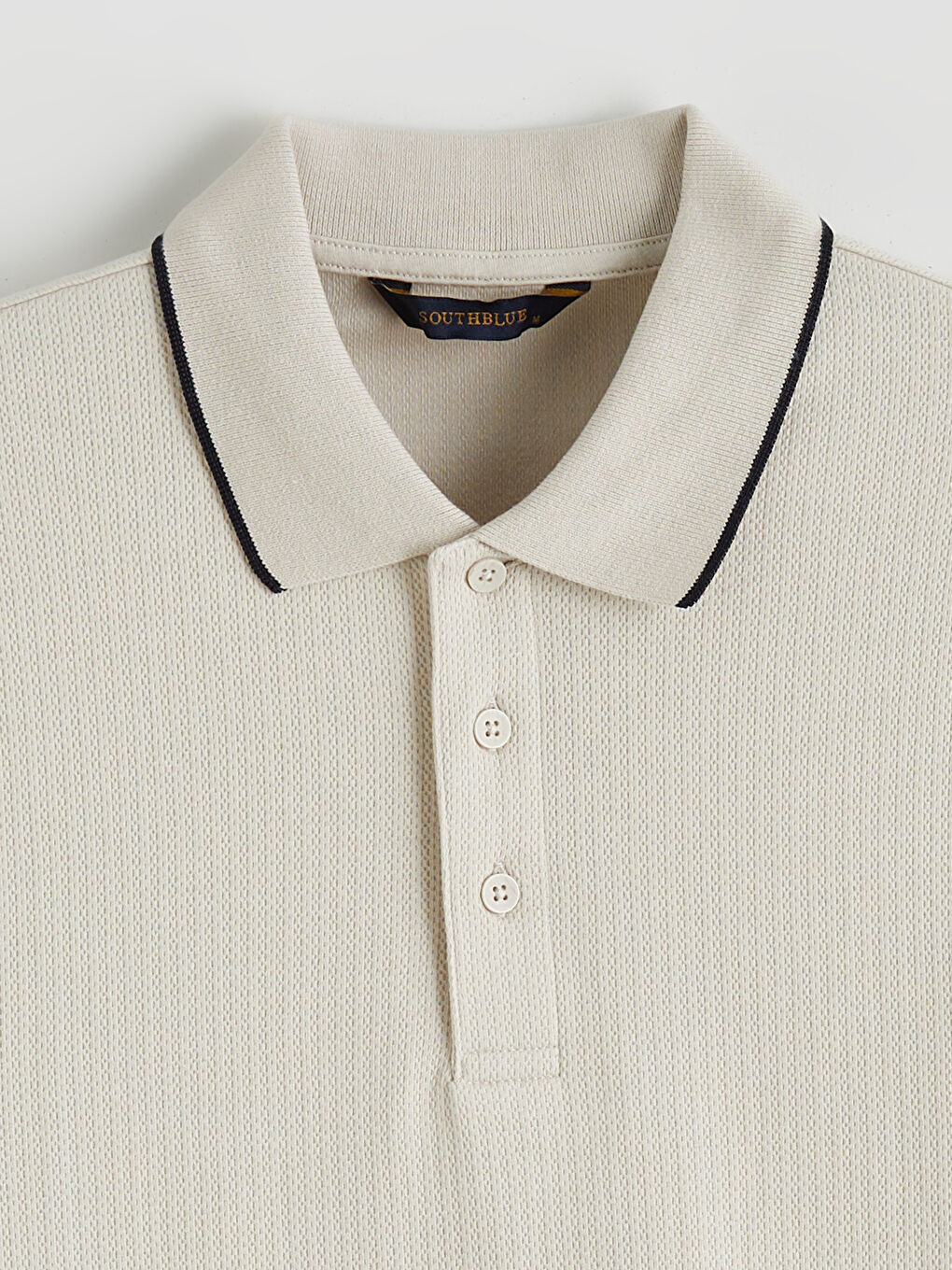 Bej Polo Yaka Erkek Tişört-1