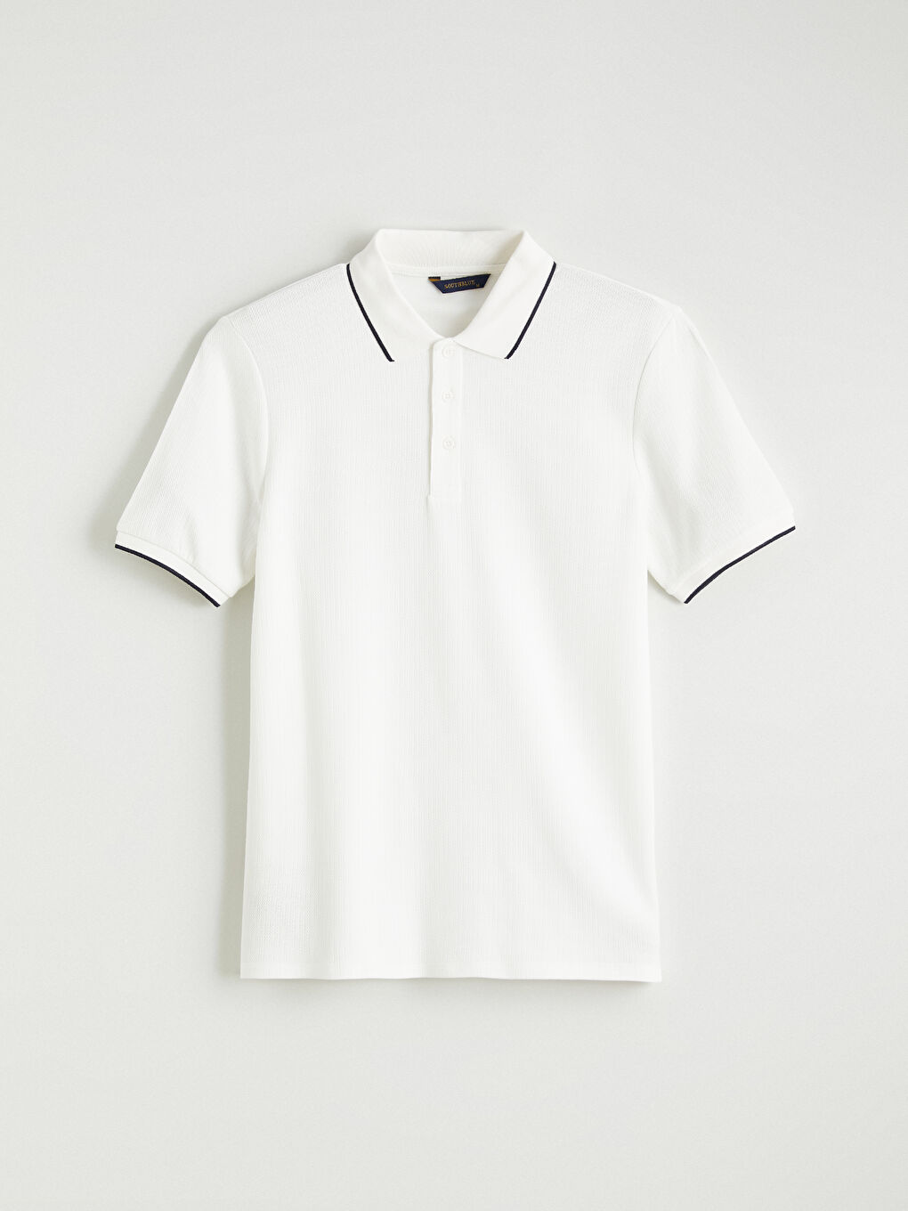 Ekru Polo Yaka Erkek Tişört-4