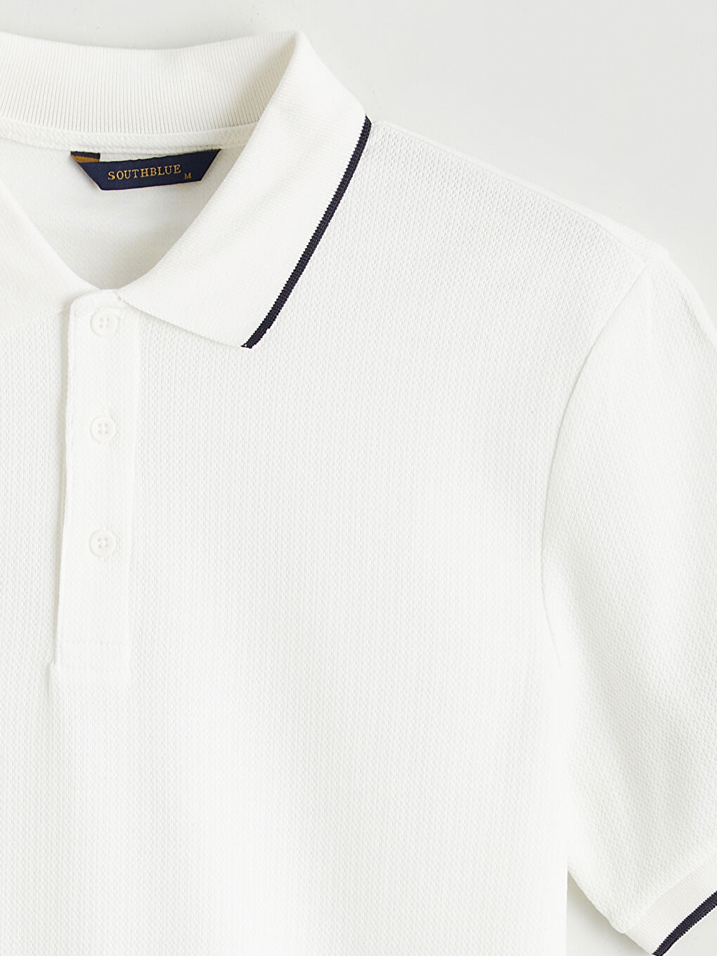 Ekru Polo Yaka Erkek Tişört-5