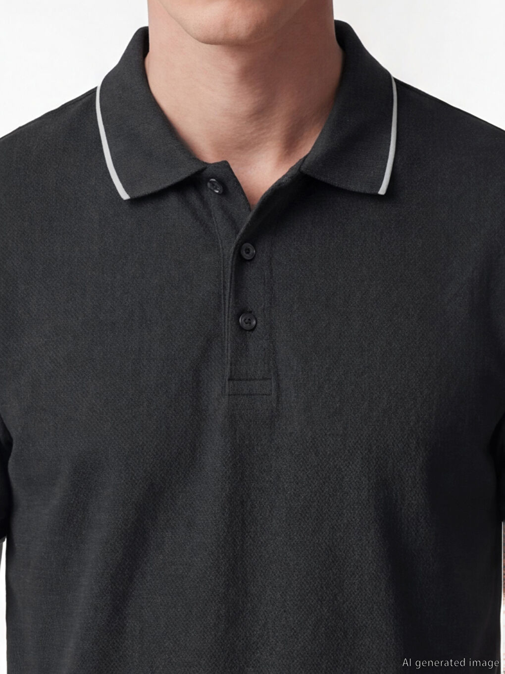 Antrasit Polo Yaka Erkek Tişört-2