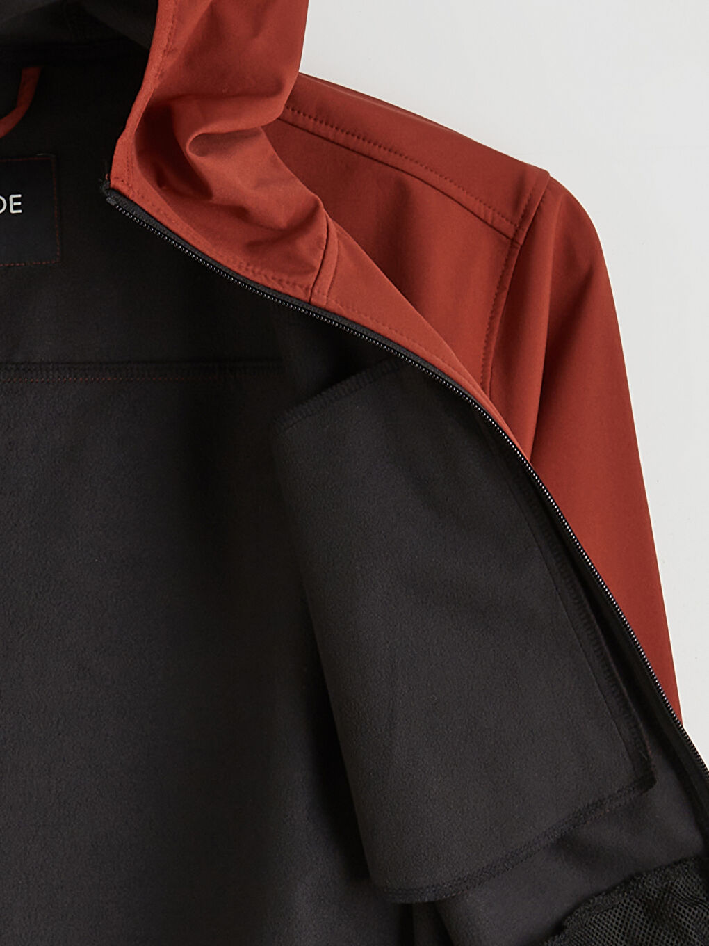 Turuncu Standart Kalıp Kapüşonlu Erkek Mont-6