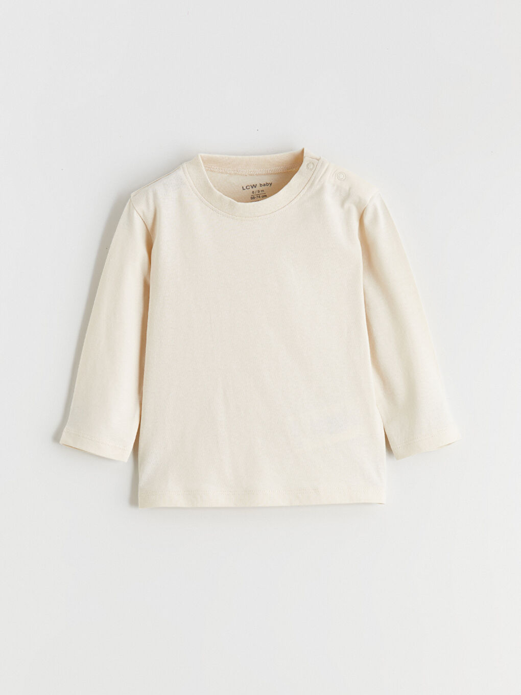 Bej Bisiklet Yaka Erkek Bebek Tişört