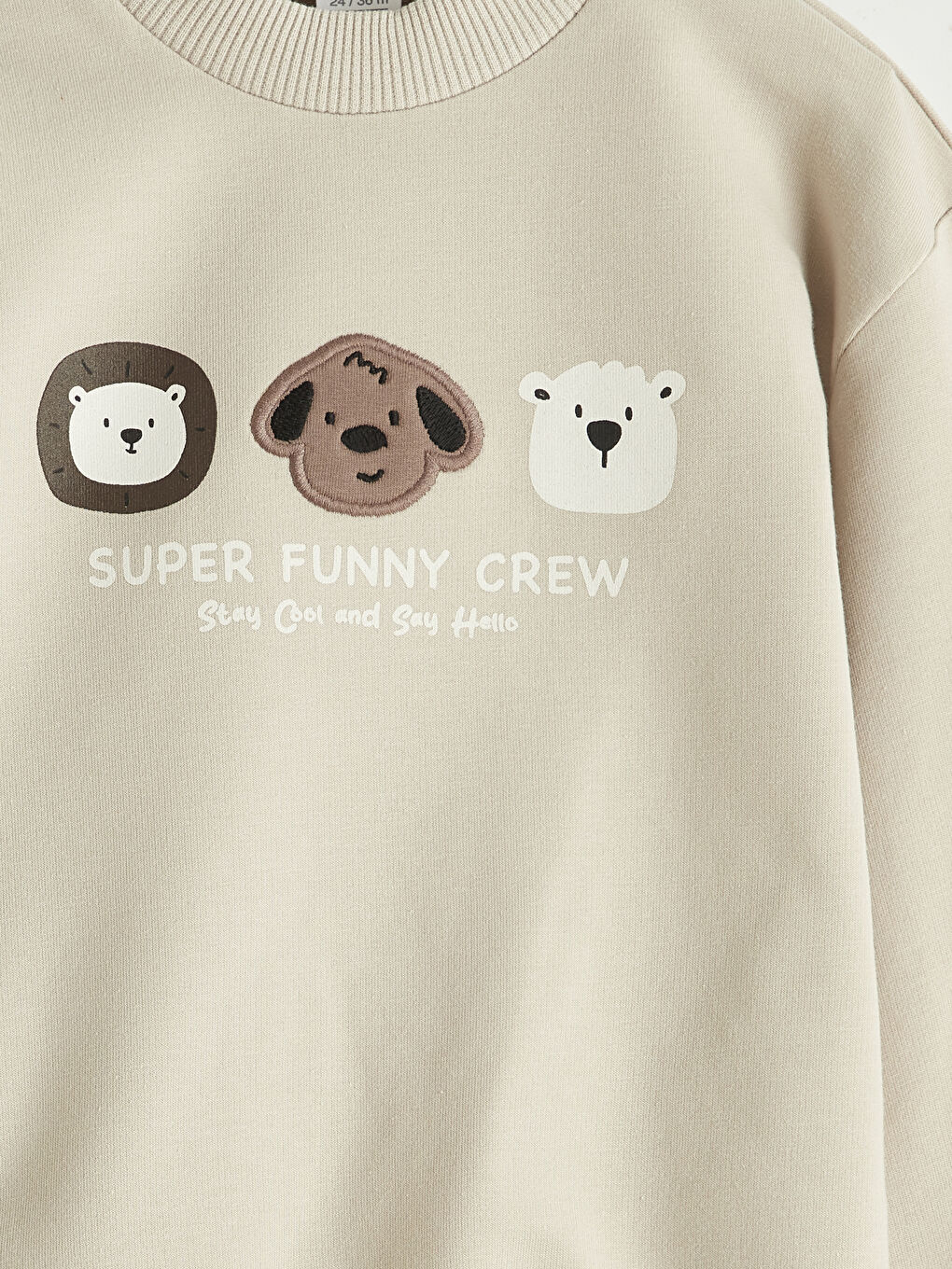 Gri Baskılı Erkek Bebek Sweatshirt-2