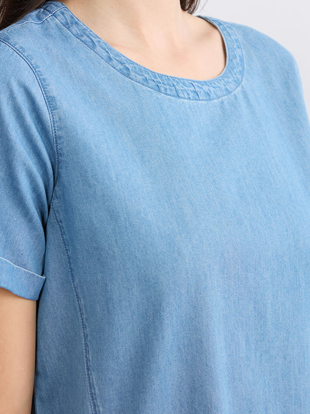 PLAVA Teksas haljina Žena-2