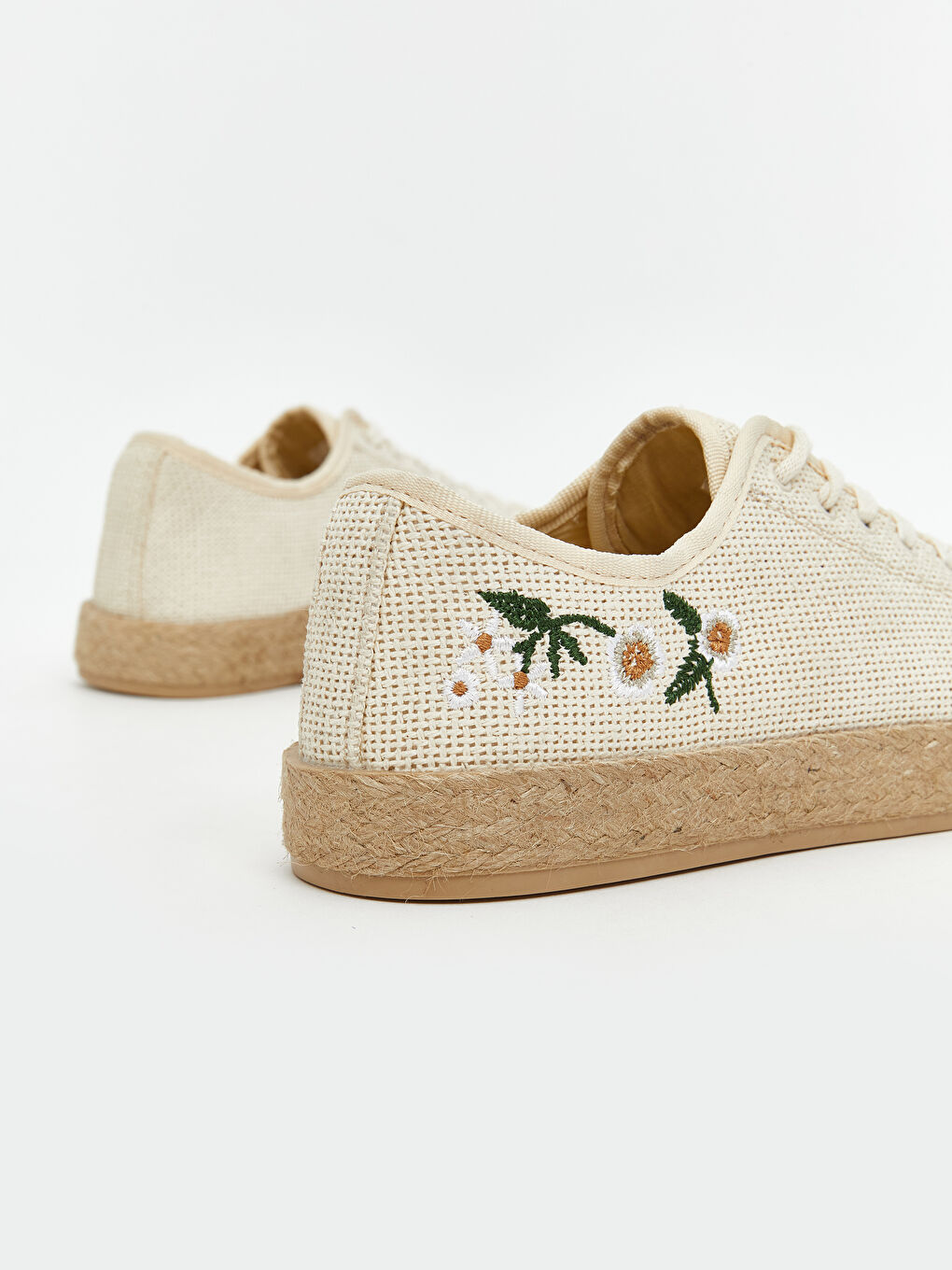 Bej Hasır Kadın Spor Ayakkabı-4