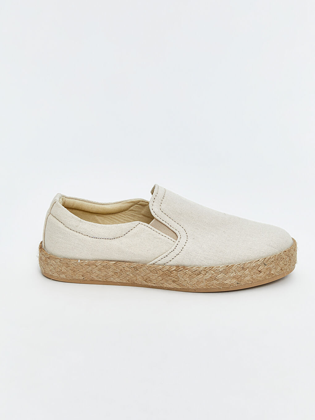 Bej Hasır Tabanlı Kadın Spor Ayakkabı-1