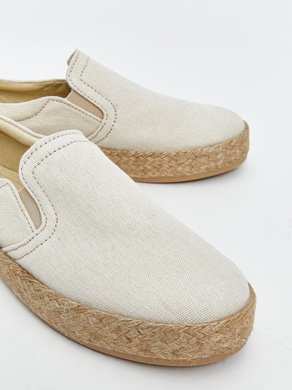 Bej Hasır Tabanlı Kadın Spor Ayakkabı-2