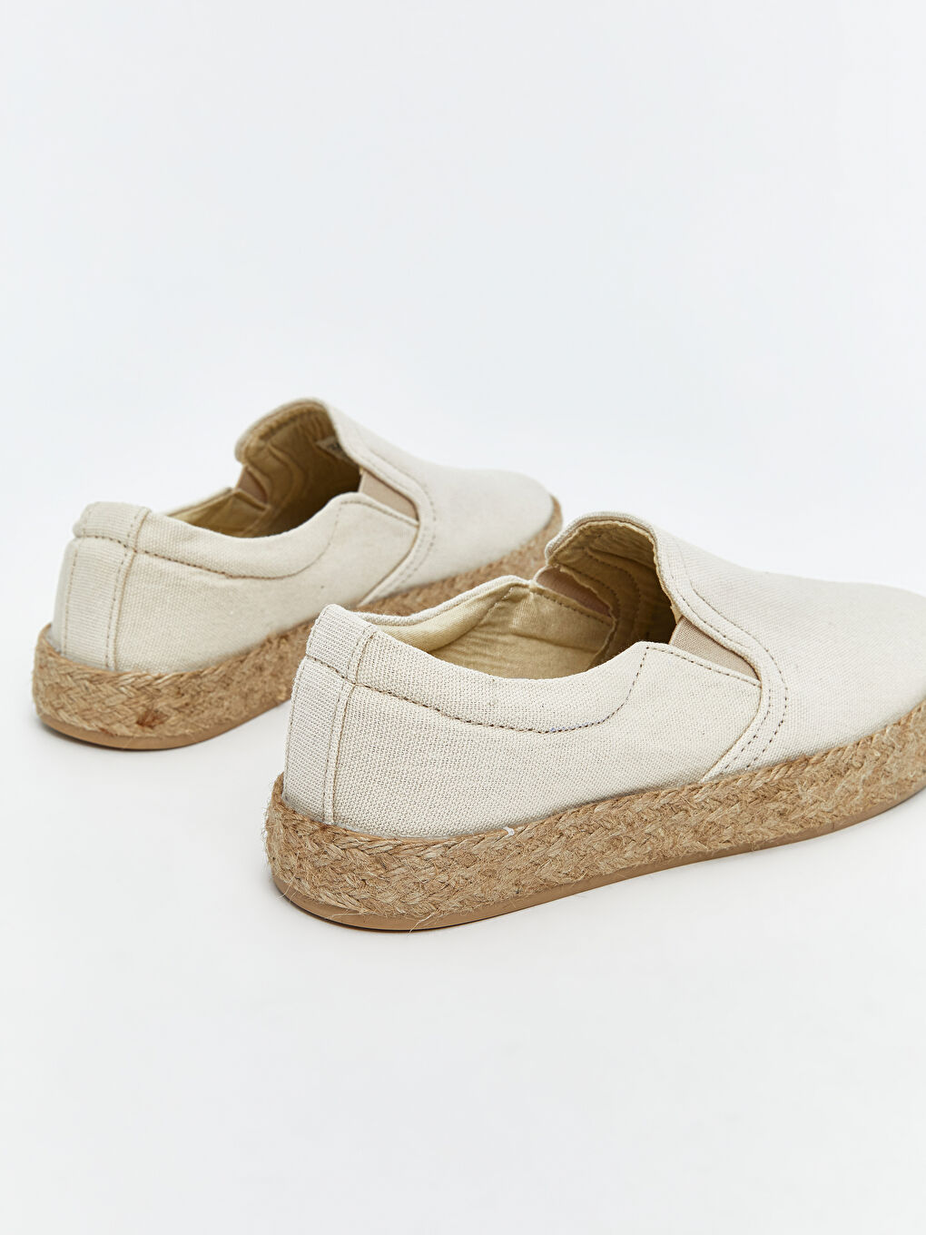 Bej Hasır Tabanlı Kadın Spor Ayakkabı-4