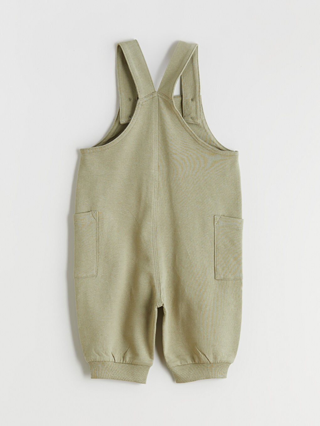 Haki Kare Yaka Erkek Bebek Tulum-1