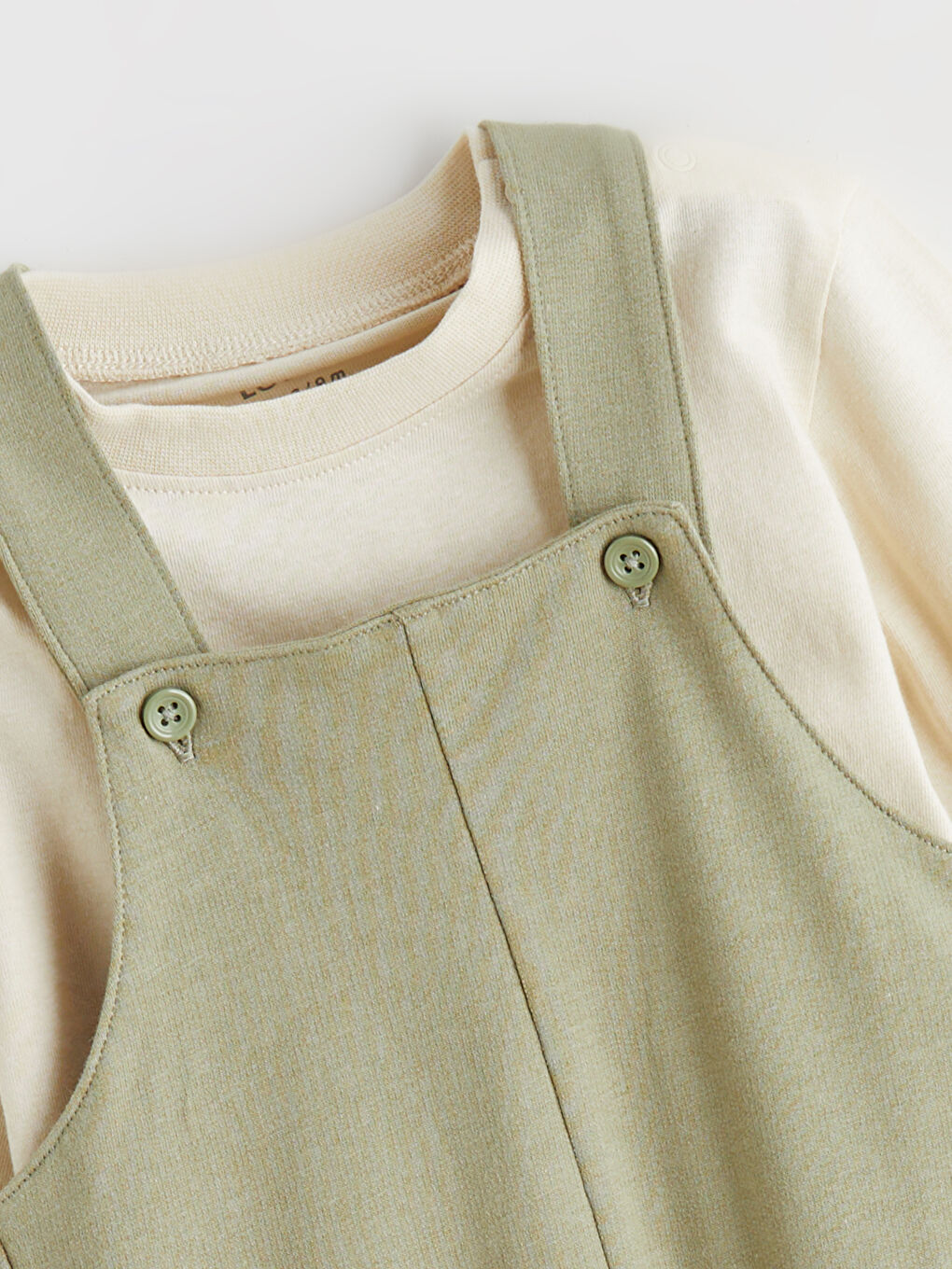 Haki Erkek Bebek Salopet ve Tişört-6