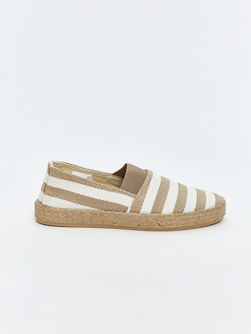 Bej Hasır Tabanlı Kadın Espadril-1