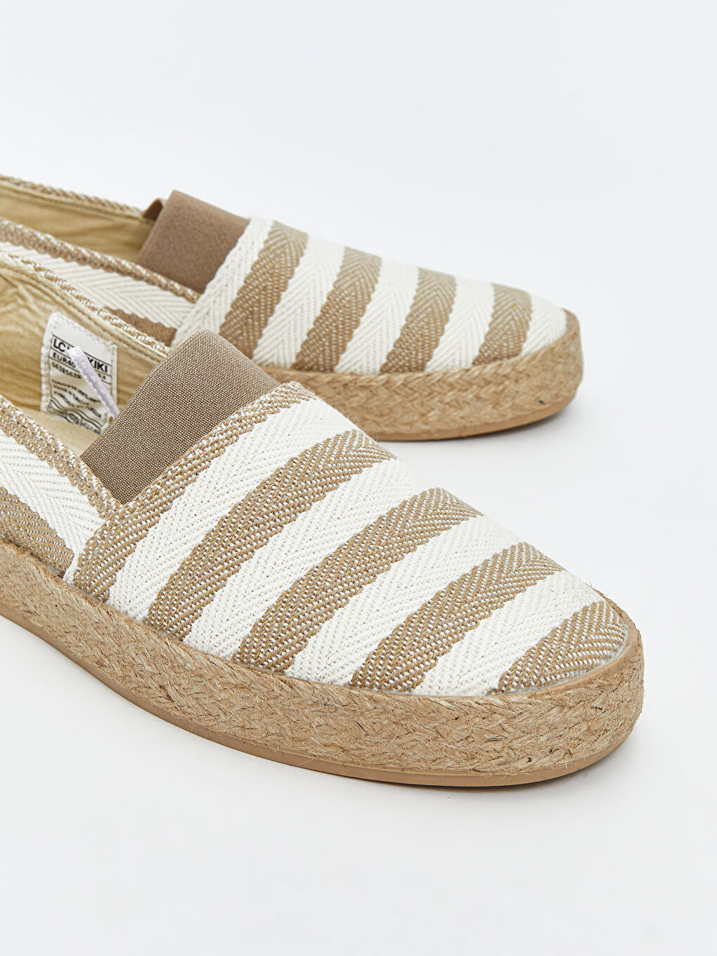 Bej Hasır Tabanlı Kadın Espadril-2