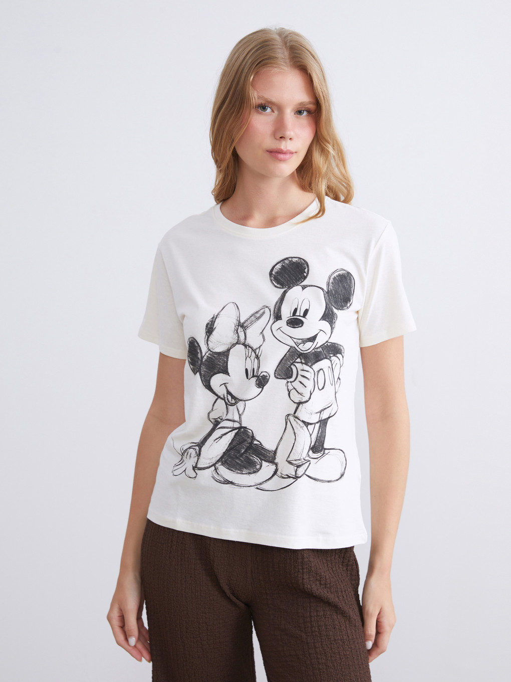XSIDE Mickey And Minnie Mouse Printed Women's T-shirt - S63882Z8