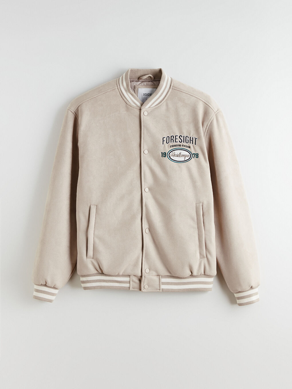 Bej Standart Kalıp Erkek Kolej Ceket-5