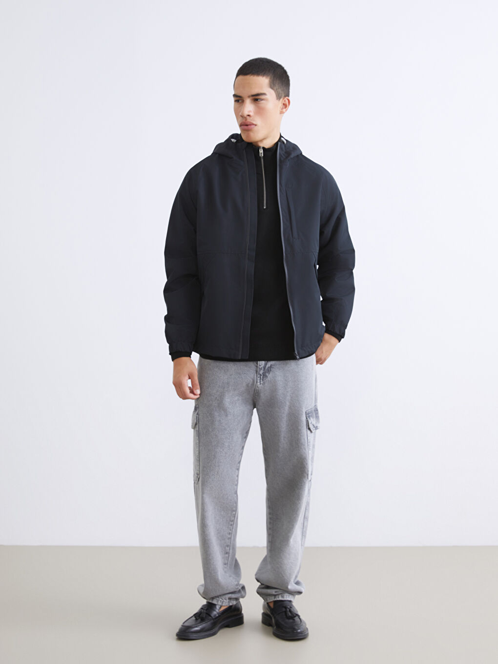 Men's Hooded Raincoat in a Regular Fit-1