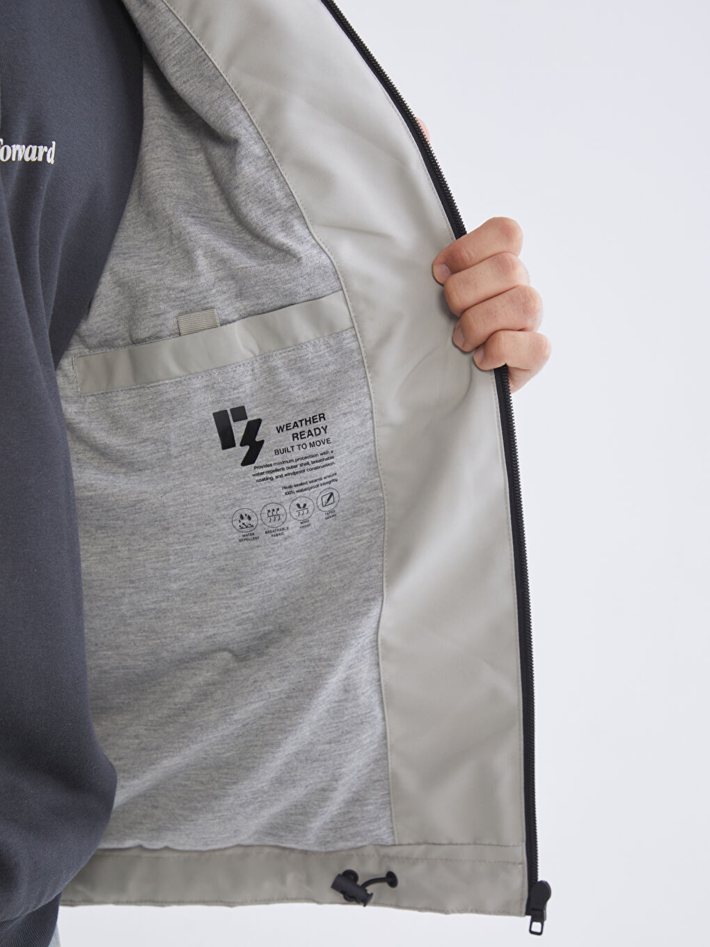 Men's Regular Fit Hooded Raincoat-3