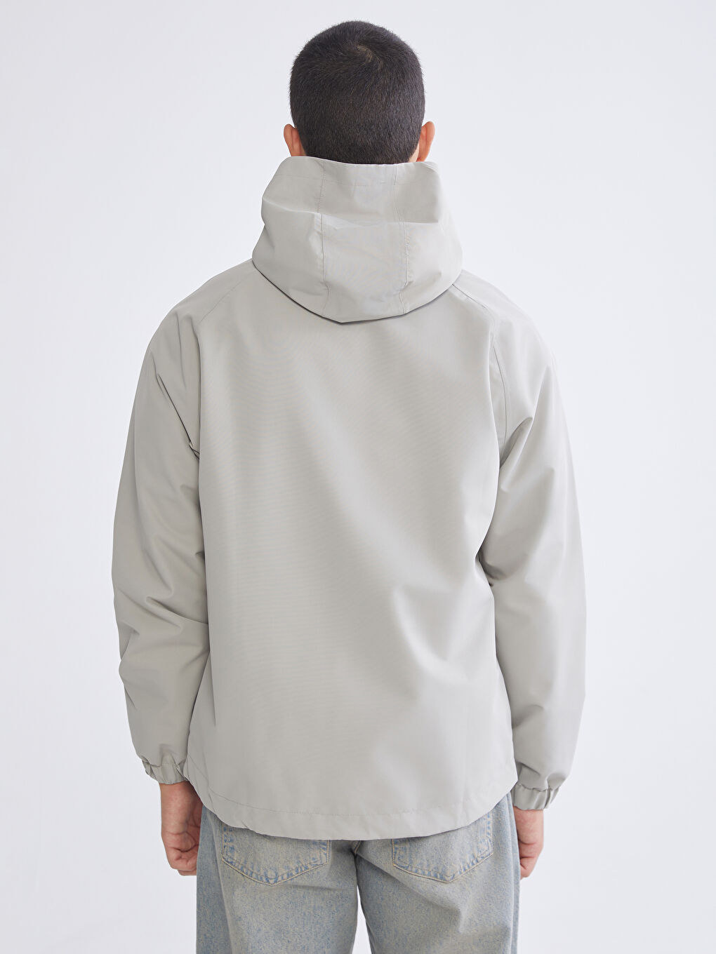 Men's Regular Fit Hooded Raincoat-4