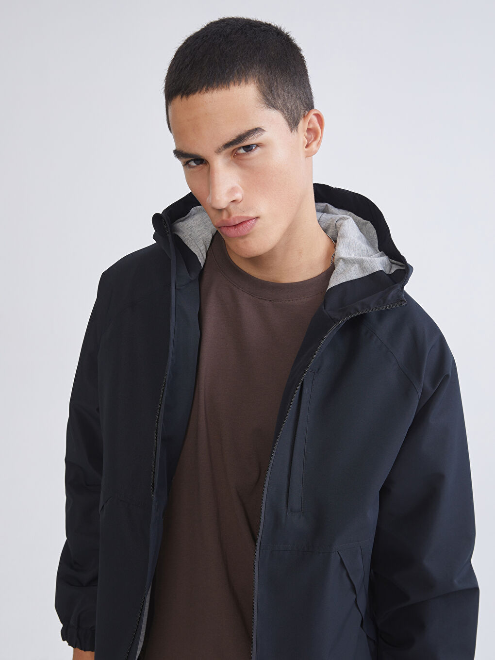 Siyah Standart Kalıp Erkek Yağmurluk