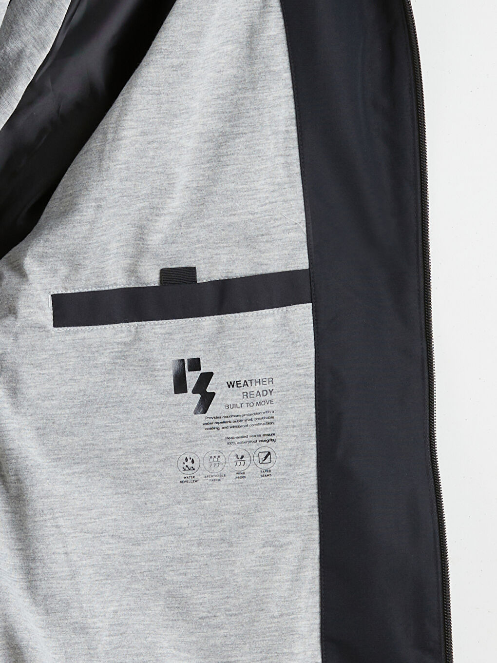 Siyah Standart Kalıp Erkek Yağmurluk-6