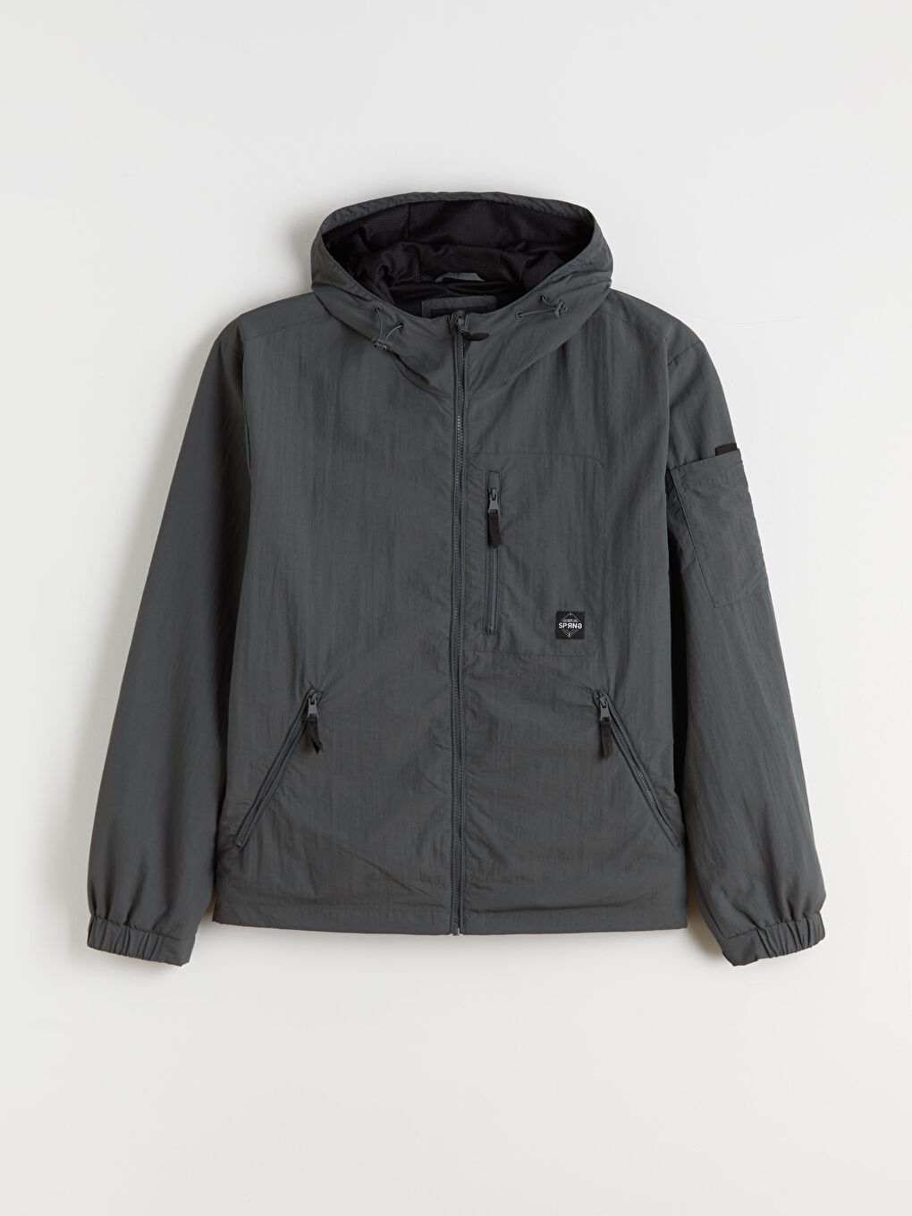 Regular Fit Hooded Men's Raincoat-5