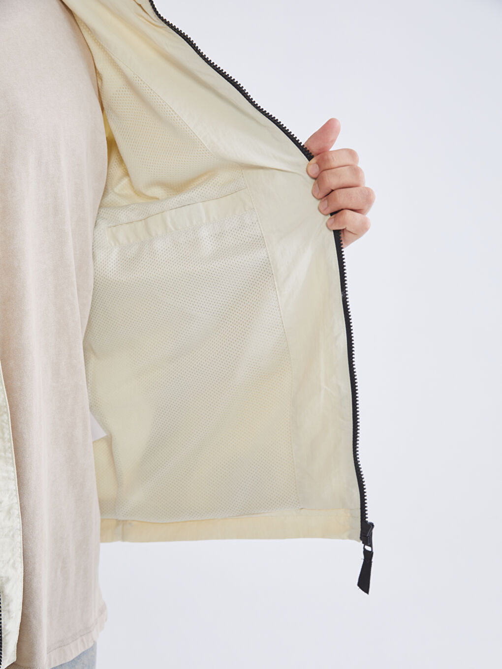 Regular Fit Hooded Men's Raincoat-3