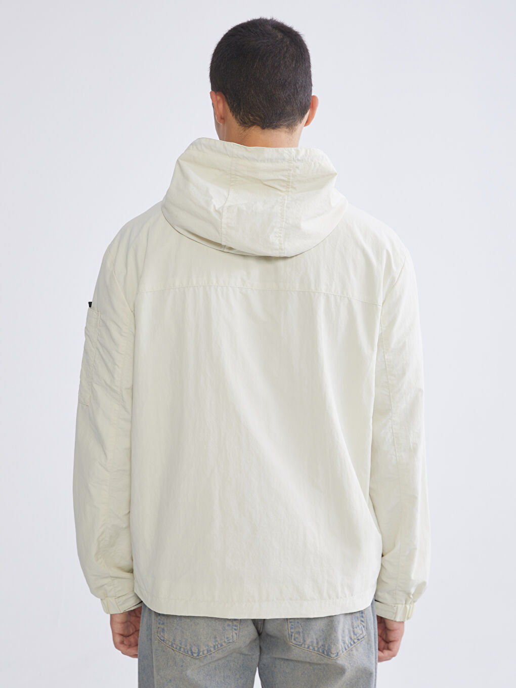 Regular Fit Hooded Men's Raincoat-4