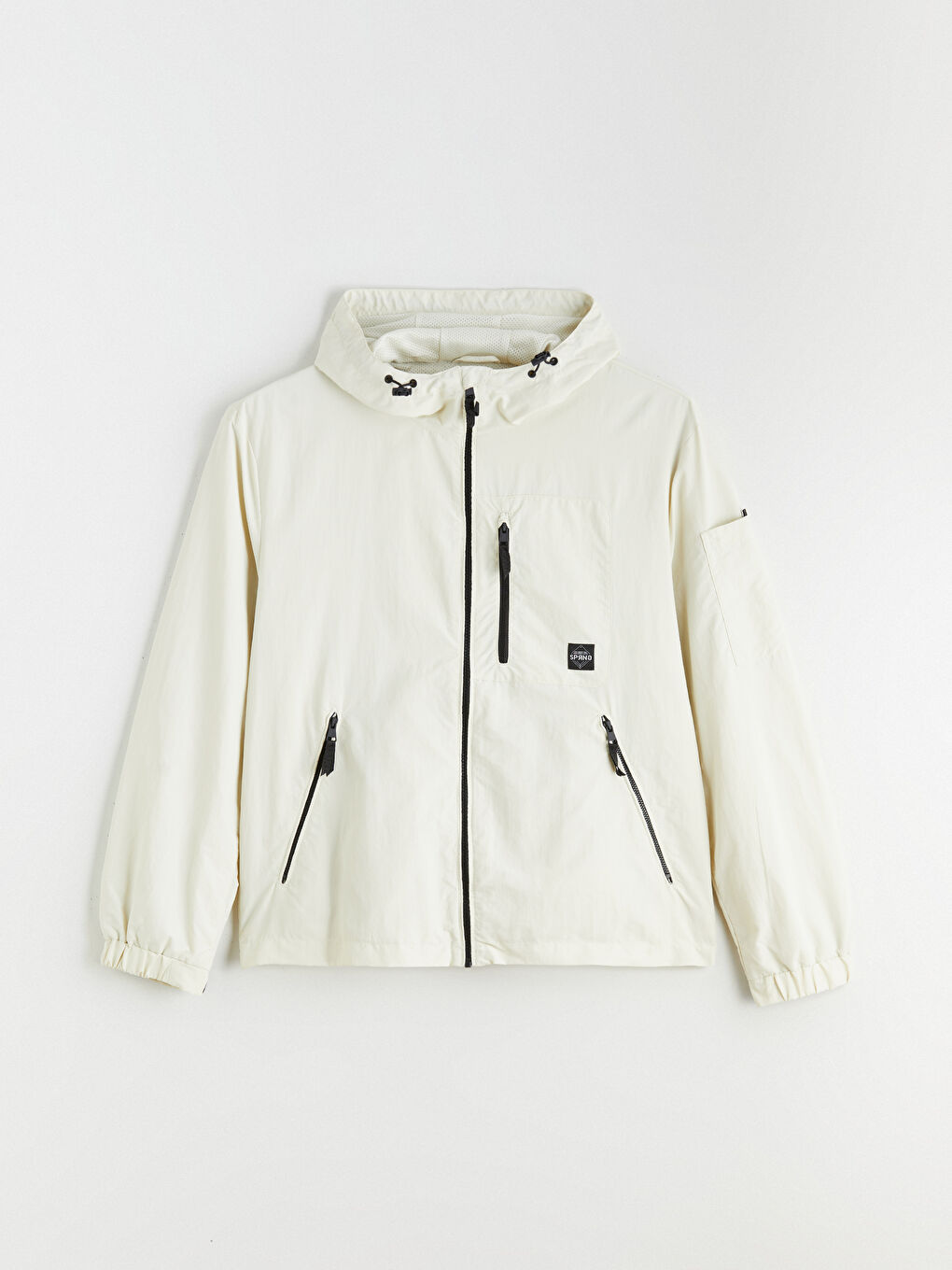 Regular Fit Hooded Men's Raincoat-5