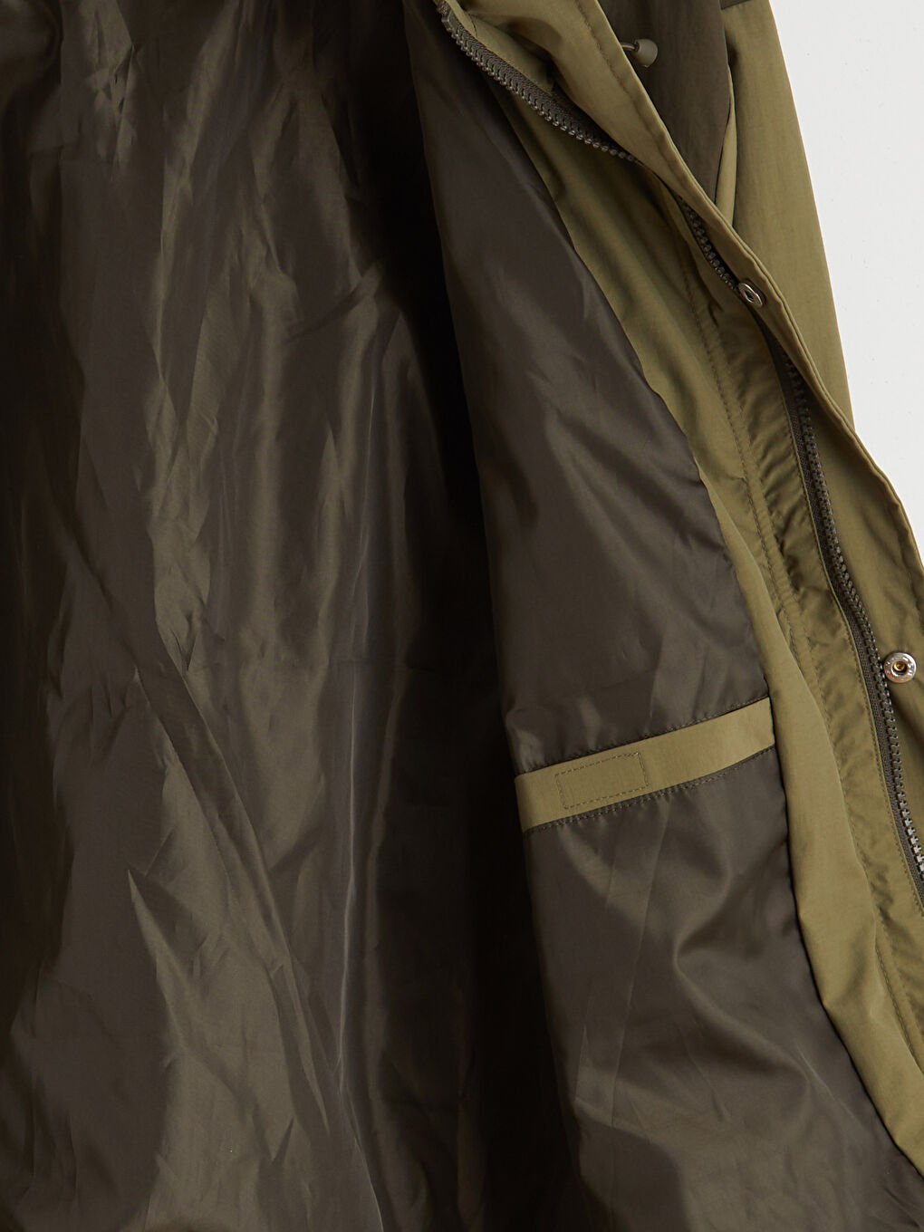 Yeşil Standart Kalıp Kapüşonlu Erkek Yağmurluk-6