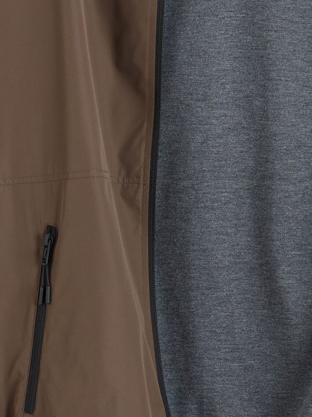 Kahverengi Standart Kalıp Kapüşonlu Erkek Yağmurluk-7