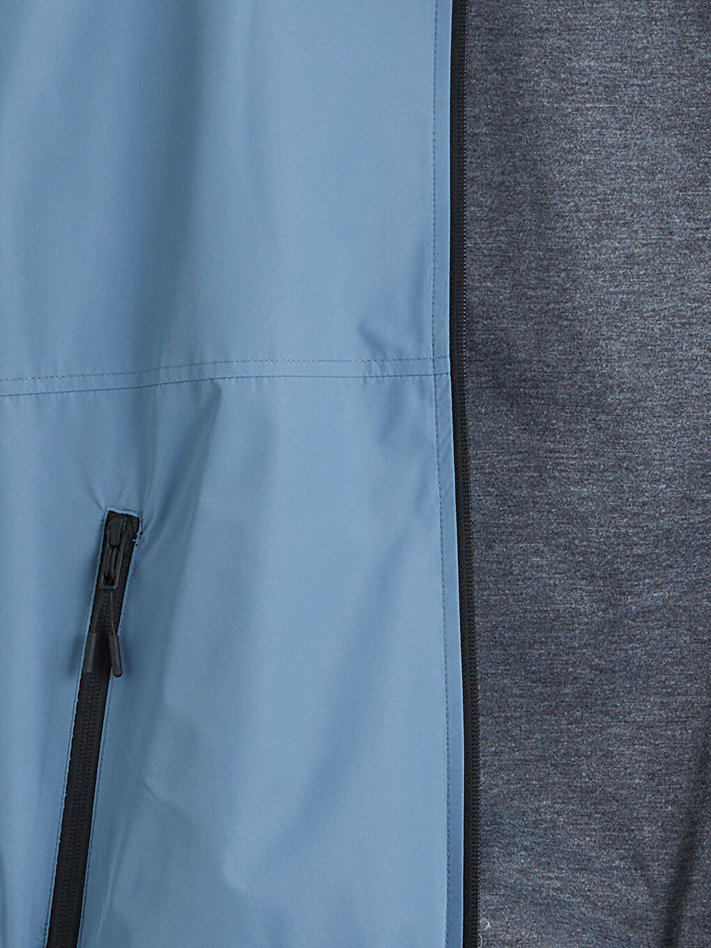 Mavi Standart Kalıp Kapüşonlu Erkek Yağmurluk-6