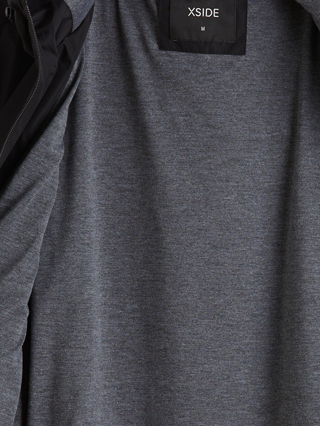 Siyah Standart Kalıp Kapüşonlu Erkek Yağmurluk-10