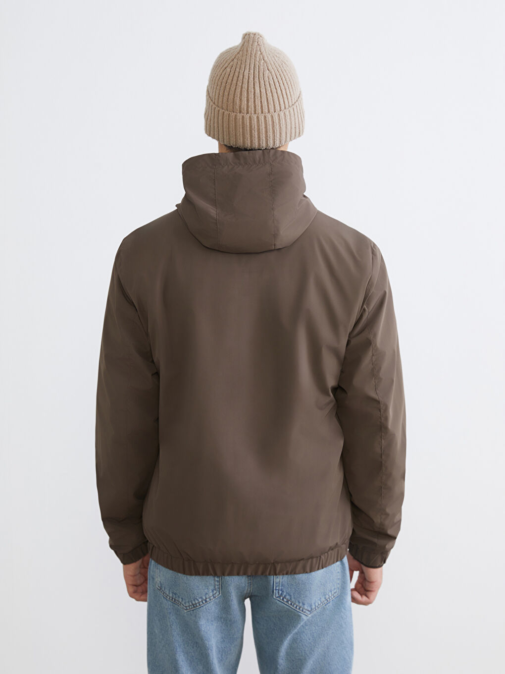 Regular Fit Hooded Men's Raincoat-4