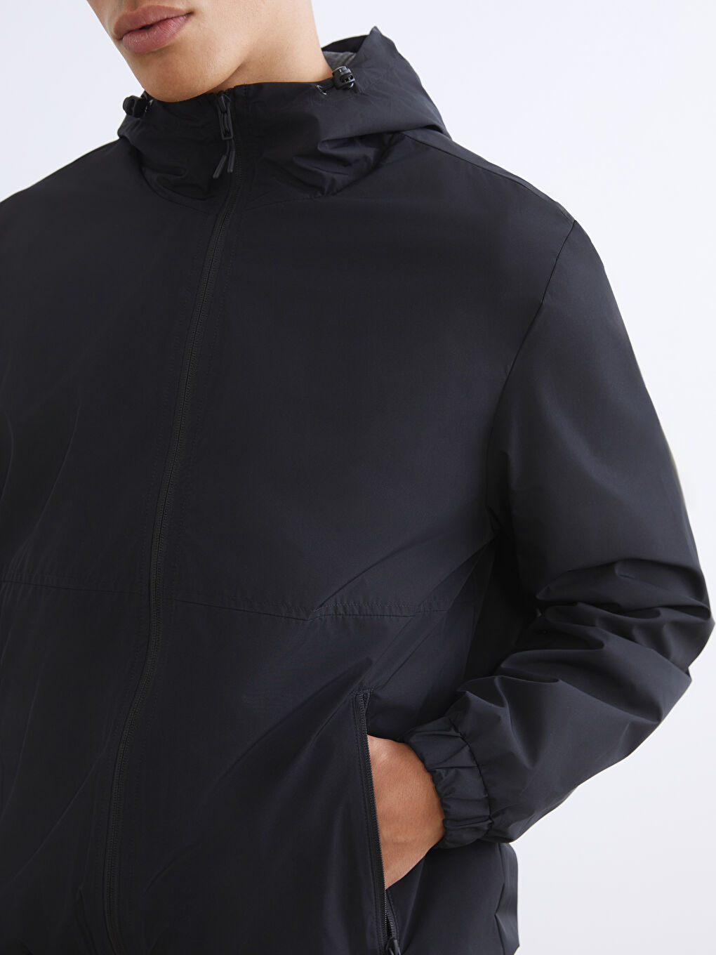 Regular Fit Hooded Men's Raincoat-4