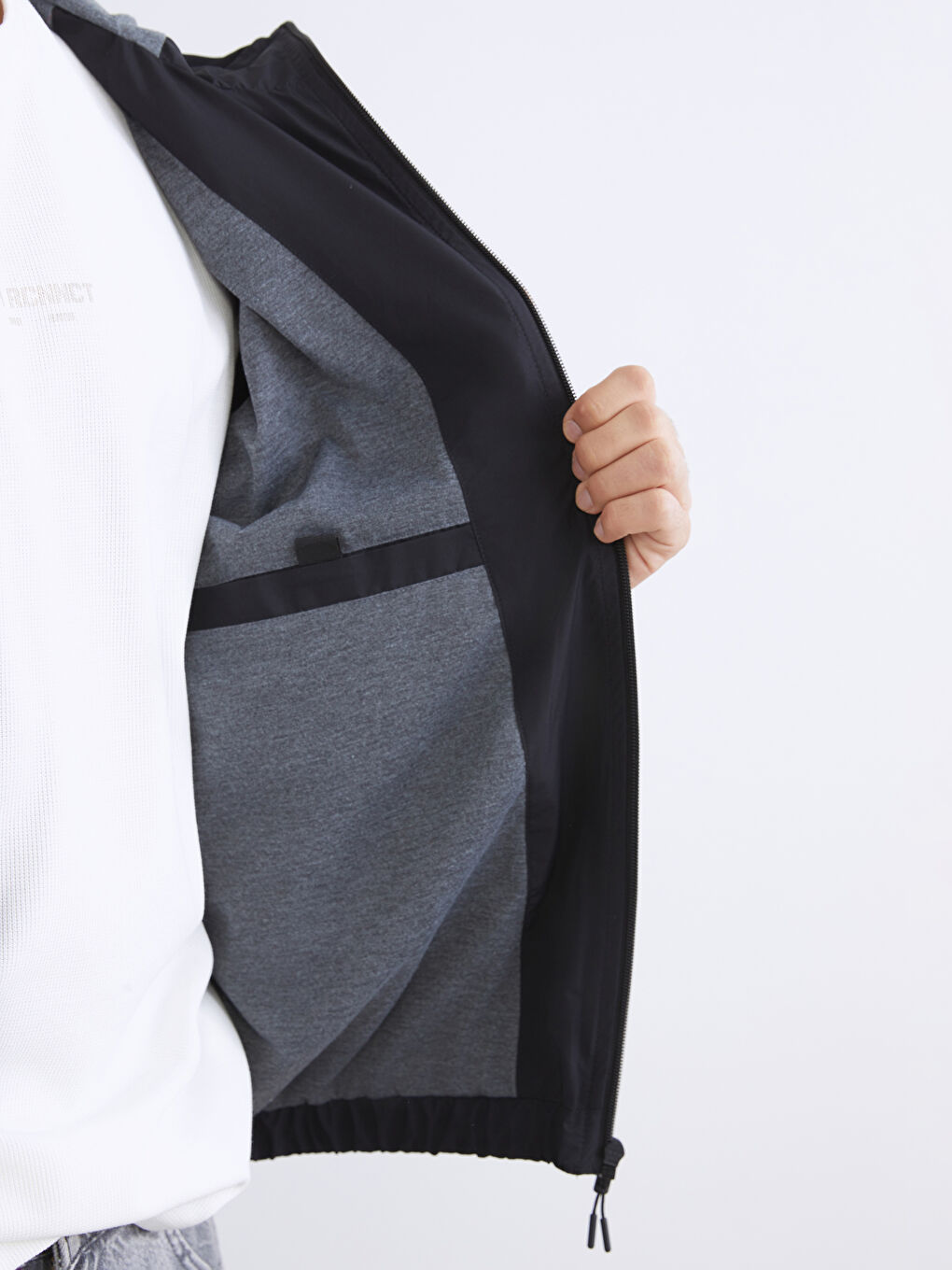 Regular Fit Hooded Men's Raincoat-6