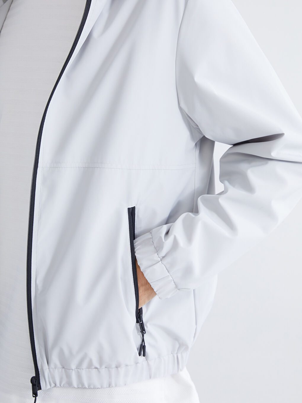 Regular Fit Hooded Men's Raincoat-4