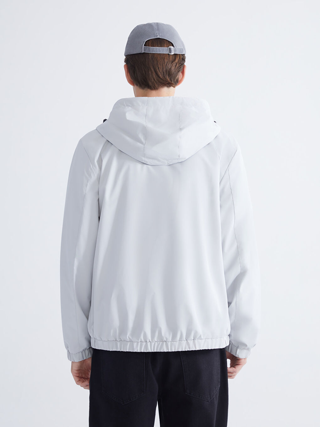 Regular Fit Hooded Men's Raincoat-8