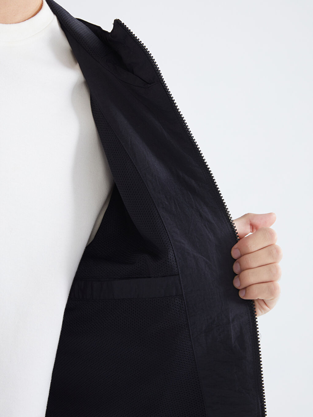 Siyah Standart Kalıp Erkek Yağmurluk-3