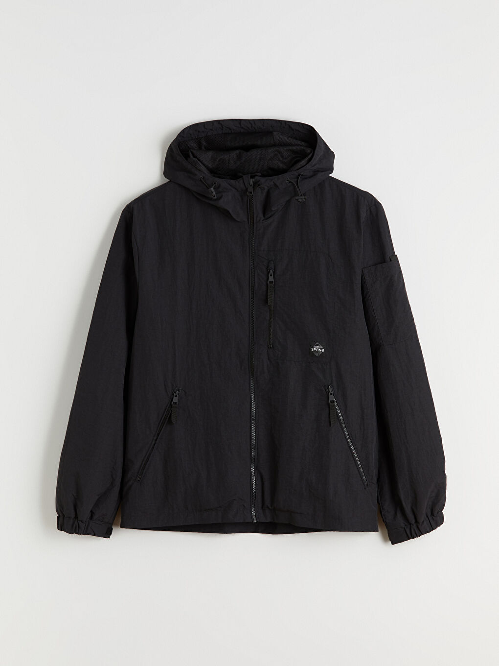 Siyah Standart Kalıp Erkek Yağmurluk-5