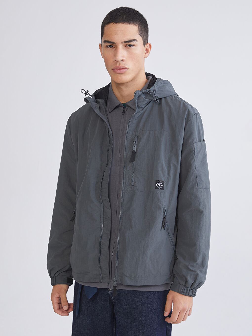 Antrasit Standart Kalıp Erkek Yağmurluk