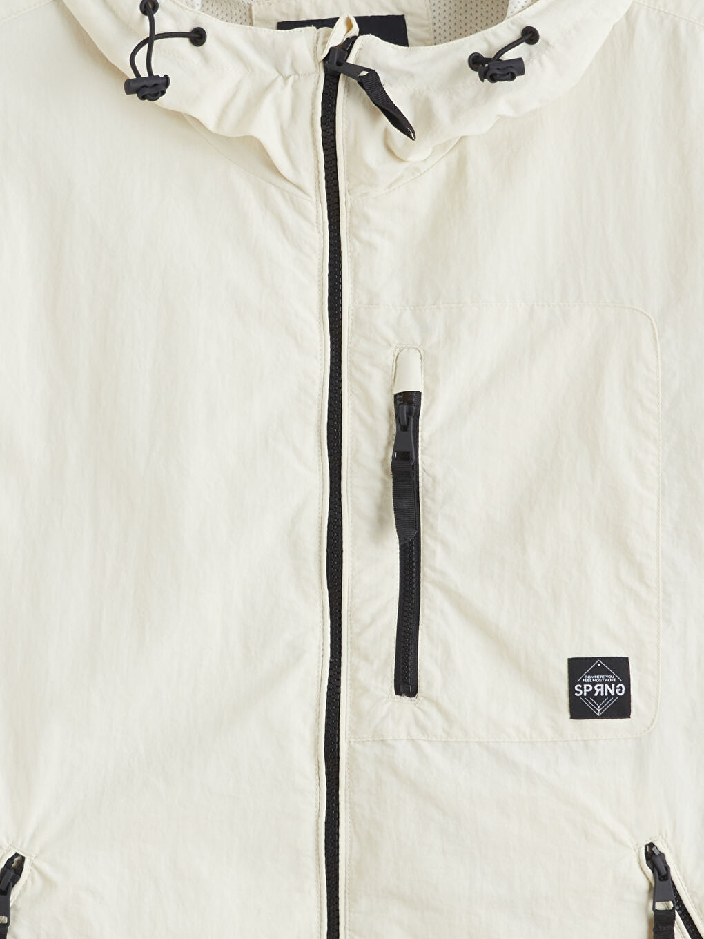 Bej Standart Kalıp Erkek Yağmurluk-7