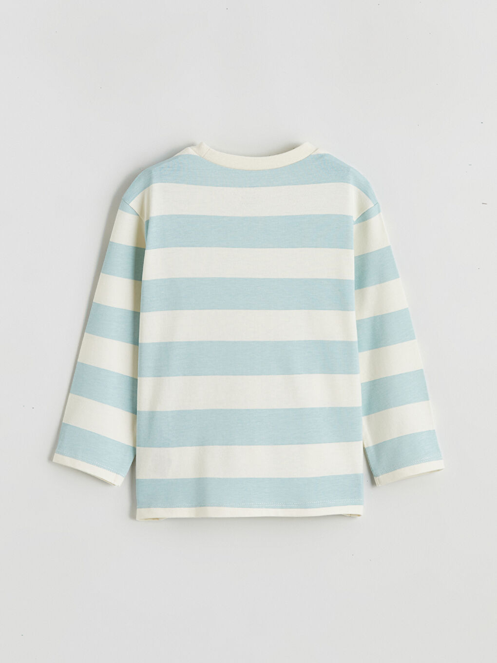 Ekru Erkek Bebek Çizgili Tişört ve Eşofman Altı-3