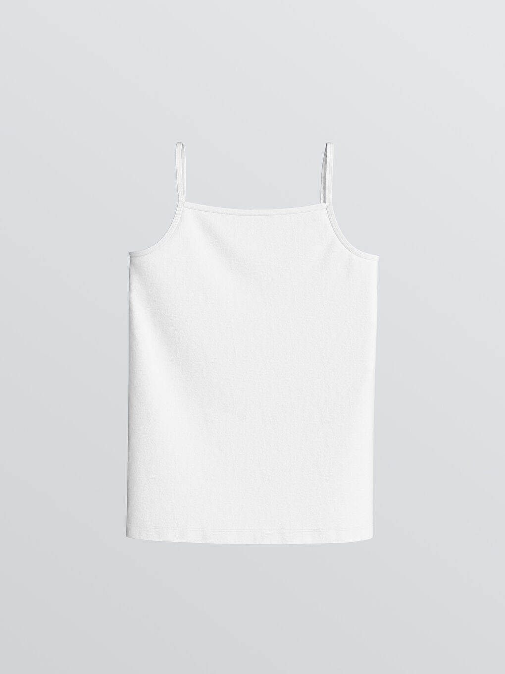 Beyaz Kare Yaka Kız Çocuk Atlet 2'li-2