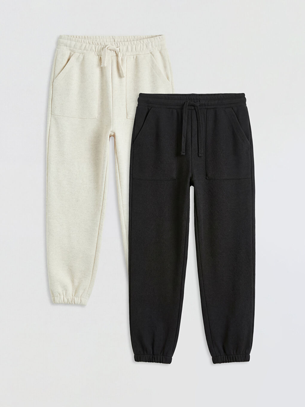 Beyaz Erkek Çocuk Jogger Eşofman Altı 2'li