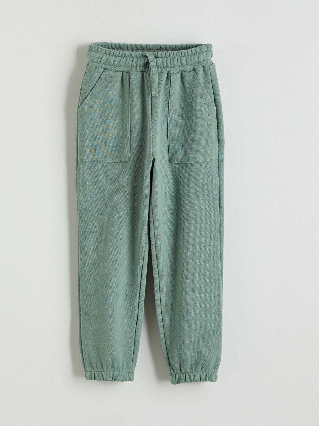 Bej Beli Lastikli Erkek Çocuk Jogger Eşofman Altı 2'li-4