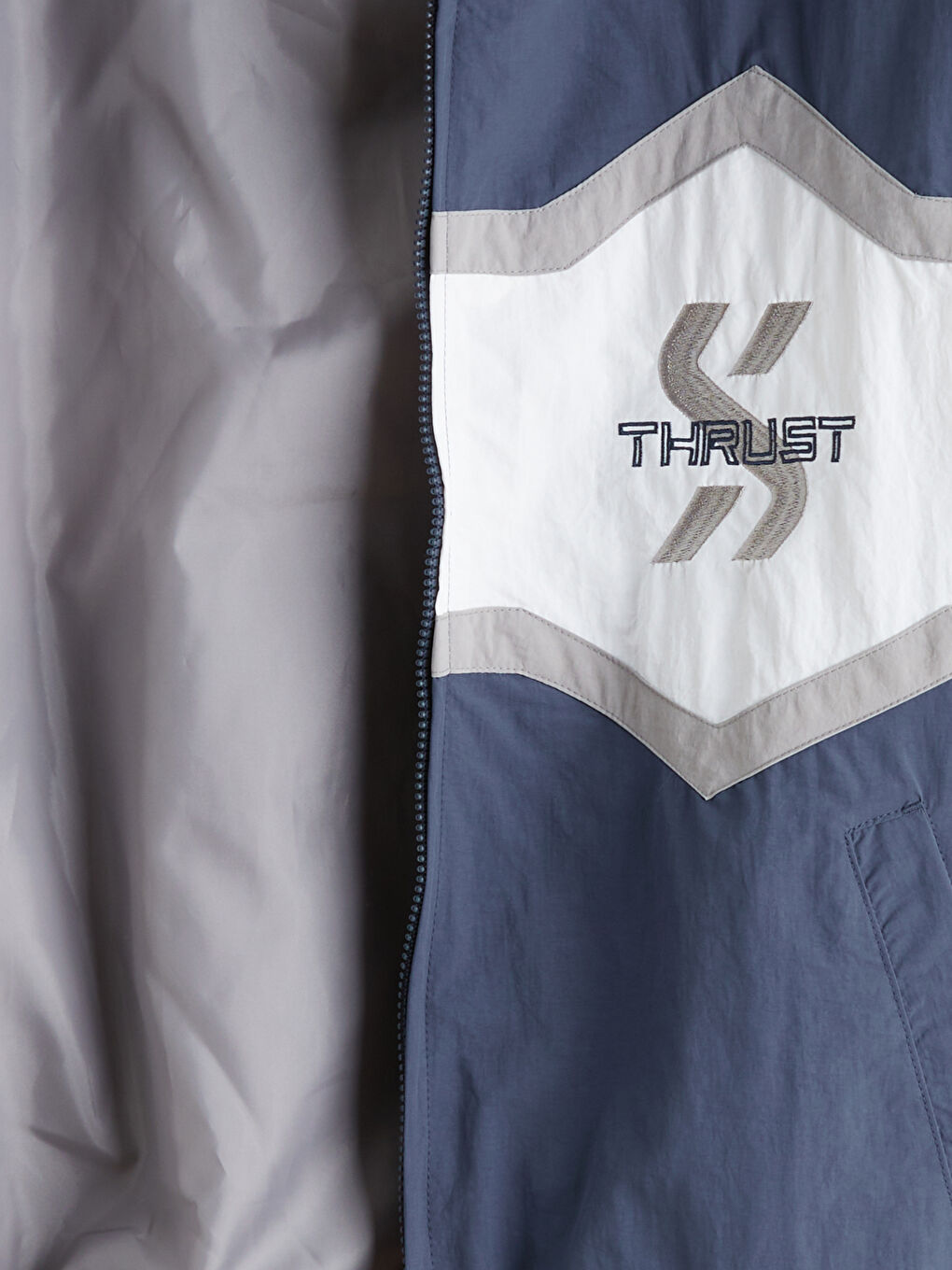 İndigo Rahat Kalıp Dik Yaka Erkek Mont-6