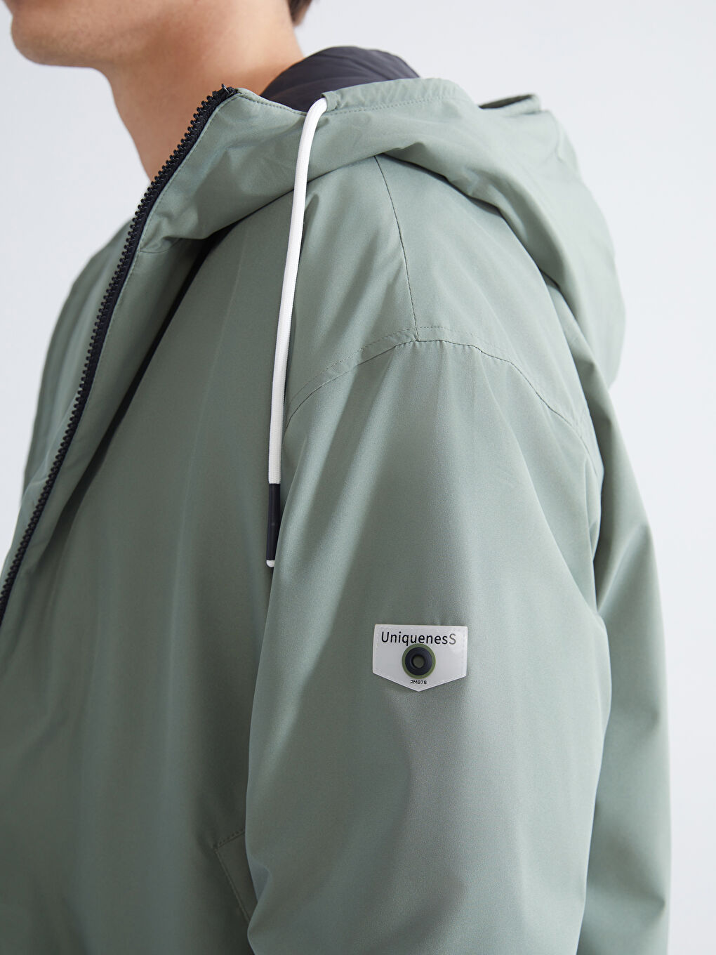 Relaxed Fit Hooded Men's Coat-2