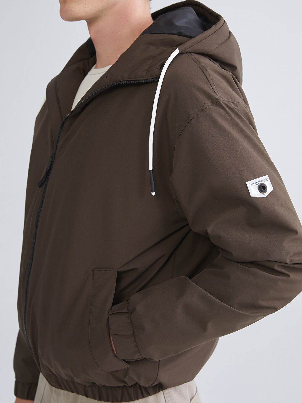 Пальто для чоловіків з капюшоном вільного крою-2